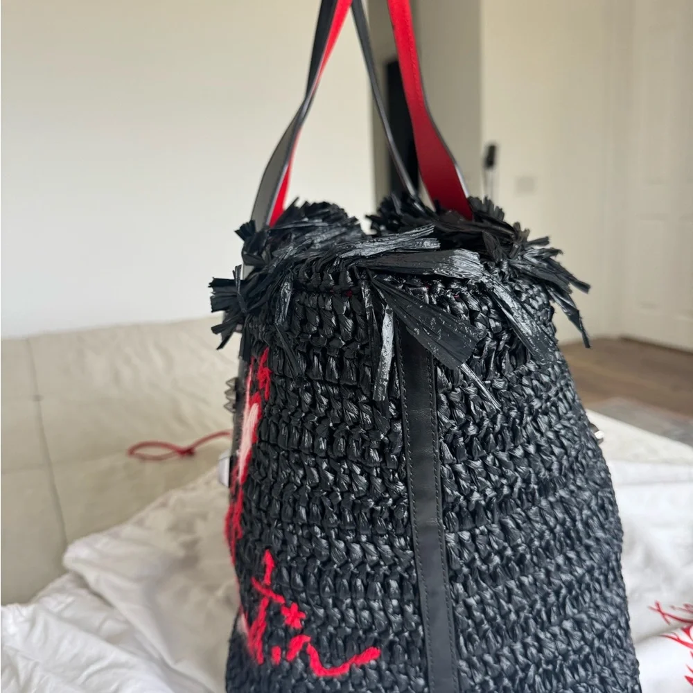 Christian Louboutin Black and Red Tote Bag